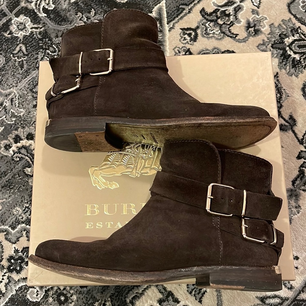 Burberry Authentic ankle boots suede brown size 37.